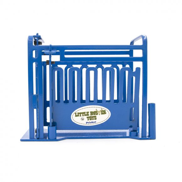 Priefert Cattle Squeeze Chute Blue