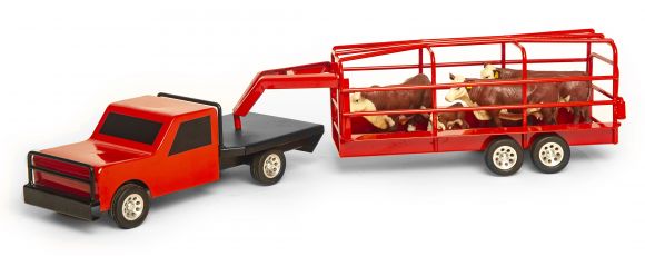 Flatbed Farm Truck Red