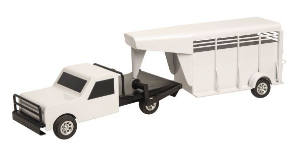 Gooseneck Stock Trailer White