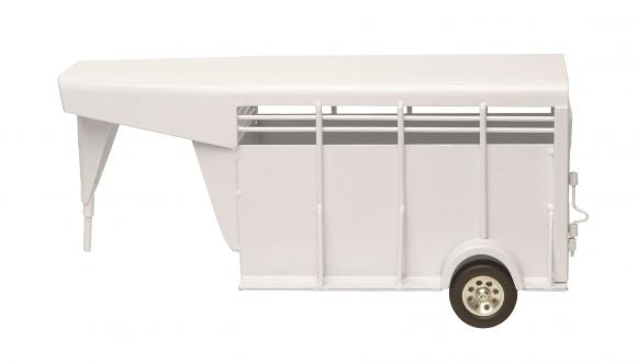 Gooseneck Stock Trailer White