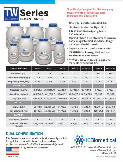TW24 Tank by ICBiomedical